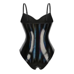 PU Leather Bodysuit Womens Shapewear No Pad Bra One-Piece Full Body Shaper Tummy Control Corset Slim Waist Trainer Underwear