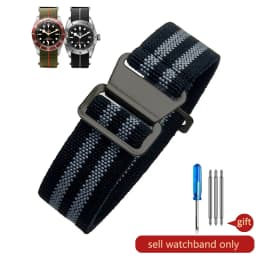 Wear-resistant Elastic Nylon Watch Strap for Rolex Water Ghost Tudor Series 60s French Parachute Bag Strap 18 20 22mm