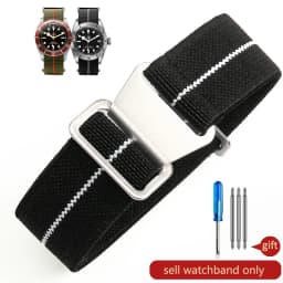 Wear-resistant Elastic Nylon Watch Strap for Rolex Water Ghost Tudor Series 60s French Parachute Bag Strap 18 20 22mm
