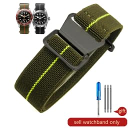 Wear-resistant Elastic Nylon Watch Strap for Rolex Water Ghost Tudor Series 60s French Parachute Bag Strap 18 20 22mm