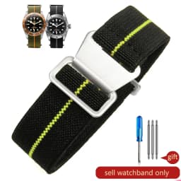 Wear-resistant Elastic Nylon Watch Strap for Rolex Water Ghost Tudor Series 60s French Parachute Bag Strap 18 20 22mm