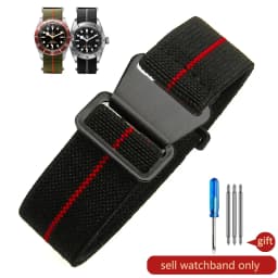 Wear-resistant Elastic Nylon Watch Strap for Rolex Water Ghost Tudor Series 60s French Parachute Bag Strap 18 20 22mm