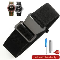 Wear-resistant Elastic Nylon Watch Strap for Rolex Water Ghost Tudor Series 60s French Parachute Bag Strap 18 20 22mm