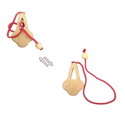 Intelligence Logic Wooden Metal Rope Puzzle Mind Brain Teasers Magic String Puzzles Game