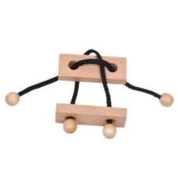 Intelligence Logic Wooden Metal Rope Puzzle Mind Brain Teasers Magic String Puzzles Game
