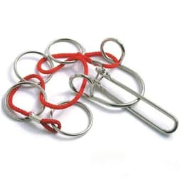 Intelligence Logic Wooden Metal Rope Puzzle Mind Brain Teasers Magic String Puzzles Game