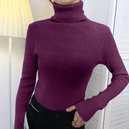 Heliar Women Fall Turtleneck Sweater Knitted Soft Pullovers Cashmere Jumpers Basic Soft Sweaters For Women 2026 Autumn Winter