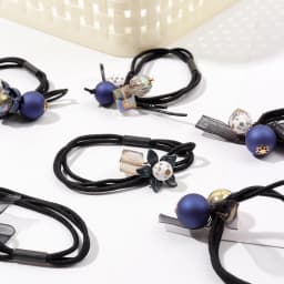 Sea Blue Tie Hair Rubber Band Six-Piece Pullover Rope Women's High Stretch Scrunch Hair Ornament Hair Rope