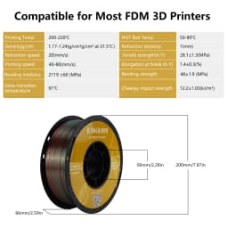 KINGROON Silk Tri-color PLA Filament 3D Printer 1.75mm 1KG/roll Silk PLA Filament Plastic Material 3D Printing Special Color