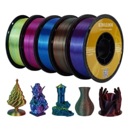 KINGROON Silk Tri-color PLA Filament 3D Printer 1.75mm 1KG/roll Silk PLA Filament Plastic Material 3D Printing Special Color