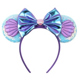 Mermaid Mouse Ears Headbands Pearl Hair Sequins 5“Bows For Women Festival Hairband Girls Hair Accessories Cosplay