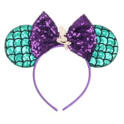 Mermaid Mouse Ears Headbands Pearl Hair Sequins 5“Bows For Women Festival Hairband Girls Hair Accessories Cosplay