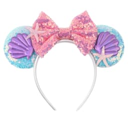Mermaid Mouse Ears Headbands Pearl Hair Sequins 5“Bows For Women Festival Hairband Girls Hair Accessories Cosplay