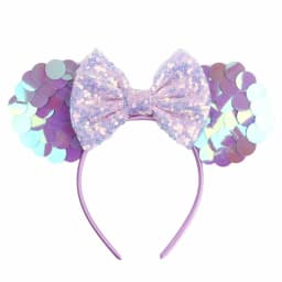 Mermaid Mouse Ears Headbands Pearl Hair Sequins 5“Bows For Women Festival Hairband Girls Hair Accessories Cosplay