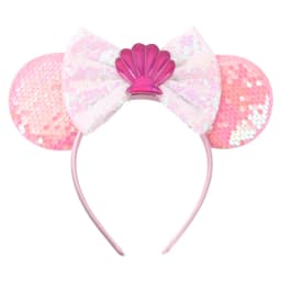 Mermaid Mouse Ears Headbands Pearl Hair Sequins 5“Bows For Women Festival Hairband Girls Hair Accessories Cosplay