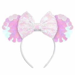 Mermaid Mouse Ears Headbands Pearl Hair Sequins 5“Bows For Women Festival Hairband Girls Hair Accessories Cosplay