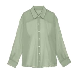 Women's Casual Daily Commuting Shirt Tops See-through Chiffon Comfortable Lapel Long Sleeve Shirt Tops