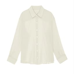 Women's Casual Daily Commuting Shirt Tops See-through Chiffon Comfortable Lapel Long Sleeve Shirt Tops