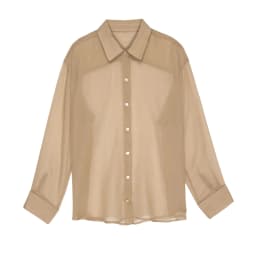 Women's Casual Daily Commuting Shirt Tops See-through Chiffon Comfortable Lapel Long Sleeve Shirt Tops