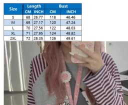 Japan Kawaii Sweet Women T-Shirt O-Neck Stripe Patchwork Long Sleeve Cartoon Print Loose Pullover Casual Cute Top Youth Vitality