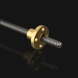 T8 Lead Screw with Brass Nut OD 8mm Lead 2mm Pitch 2mm 100-500mm Polished Threaded Rod for 3D Printer CNC Reprap Z Axis Linear