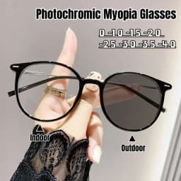 Fashion Outdoor Changing Color Photochromic Myopia Glasses Unisex UV Sunglasses with Minus Diopter for Women -1.0 -1.5 -2.0 -2.5