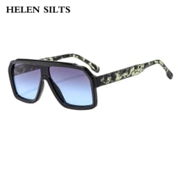 Retro Pilot Sunglasses for Men Fashion Gradient Luxury Shades for Women UV400 Outdoor Driving Square Sun Glasses