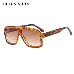 Retro Pilot Sunglasses for Men Fashion Gradient Luxury Shades for Women UV400 Outdoor Driving Square Sun Glasses