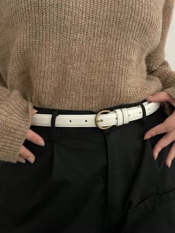 Small Leather Belt Ladies Jeans Belt Ladies 2024 New Belt Thin Retro Decorative Brown