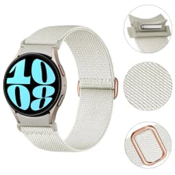 No Gaps Band For Samsung Galaxy Watch 7 6 5 4 40mm 44mm/5 pro 45mm Elastic Nylon Bracelet Galaxy watch 6 classic 47mm 43mm strap