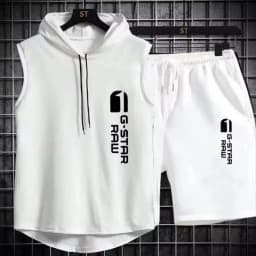 Men's Track Suit Summer Sportswear Two-Piece T-Shirt Shorts Brand Tracksuit Jogging Men's Sports Suit Fitness Clothes Exercise