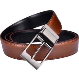 1Pcs Belt Men - Leather Reversible Belts for Men 1 3/8" for Dress Pants - 2 Styles in One Belt