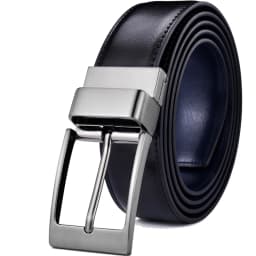 1Pcs Belt Men - Leather Reversible Belts for Men 1 3/8" for Dress Pants - 2 Styles in One Belt