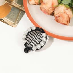 Women Hair Claw Clip Pearl Rhinestone Ponytail Banana Hair Clip For Girls Combs Barrettes Hairpin Fishtail Clip Hair Accessories