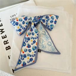 Elegant Women Girls Hair Tie French Pastoral Style Silk Scarf Headband Plum Blossom Bag Strap Vintage Bag/Hair Accessories