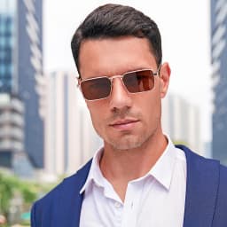 High Quality Rectangle Sunglasses Women Metal Frame Glasses Vintage Brand Square Sun Glasses for Men Shades Female Eyewear