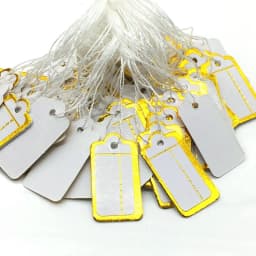 100/500Pcs Jewelry Price Tags Gold Silver White Merchandise Cloth Pricing Price Label Jewelry Accessories Wholesale