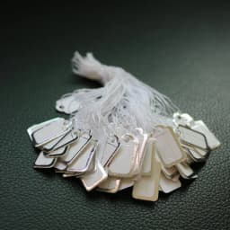 100/500Pcs Jewelry Price Tags Gold Silver White Merchandise Cloth Pricing Price Label Jewelry Accessories Wholesale