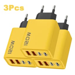 4 Ports USB C PD Charger Quick Charge 3.0 Type C USB Phone Chargers Fast Charging Adapter For iPhone 15 14 Samsung Xiaomi Huawei