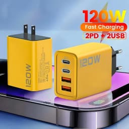 4 Ports USB C PD Charger Quick Charge 3.0 Type C USB Phone Chargers Fast Charging Adapter For iPhone 15 14 Samsung Xiaomi Huawei