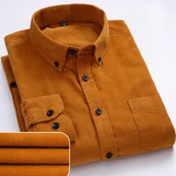 7XL 6XL Men's Corduroy Shirt Long Sleeve 100% Cotton Casual Regular Fit Soft Comfortable Pocket Formal Dress Shirts Man Clothes