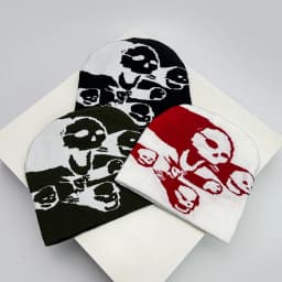 Halloween Elements Funny Wool Knitted Hats Little Devil Warm Autumn and Winter Hip Hop Street Comfortable Versatile Fashion Cute