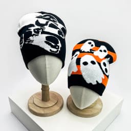 Halloween Elements Funny Wool Knitted Hats Little Devil Warm Autumn and Winter Hip Hop Street Comfortable Versatile Fashion Cute