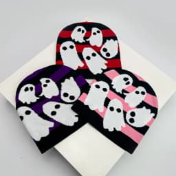 Halloween Elements Funny Wool Knitted Hats Little Devil Warm Autumn and Winter Hip Hop Street Comfortable Versatile Fashion Cute