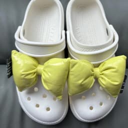 2Pcs Adorable Bow Shoe Charms Glossy, Shiny, Diy Fashion Decorations For Shoes Cute Accessories To Elevate Your Footwear Style