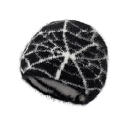 2024 New Goth Spider Web Jacquard Beanie Caps Y2K Knitted Warm Hip Hop Unisex Elastic Knit Hat Skull Cap For Women Men