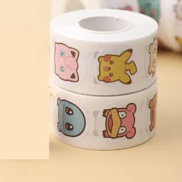500pcs Roll Cartoon Stickers Kawaii Anime Round Seal Diy Laptop Decals Stikers Cute Book Children Reward Toy Gift