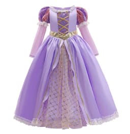 European and American Style Girl Princess Dress Rapunzel Apparel Ball Gown with Bow at Back Children Halloween Tangled Role Play