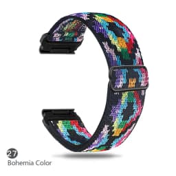 20 22 26mm Elastic Woven Nylon Strap For Garmin Fenix 7X 7S Pro Instinct 2 S 2X TacTix 7 Descent G1 MK2 MK3 Enduro Quickfit Band