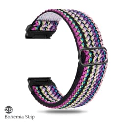 20 22 26mm Elastic Woven Nylon Strap For Garmin Fenix 7X 7S Pro Instinct 2 S 2X TacTix 7 Descent G1 MK2 MK3 Enduro Quickfit Band